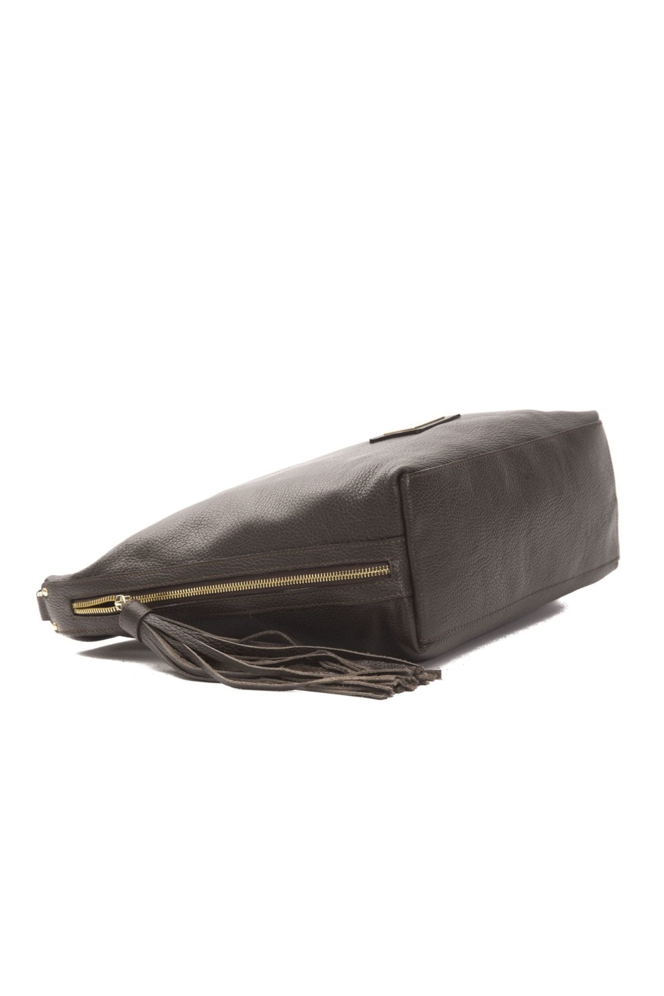 Pompei Donatella Brown Leather Shoulder Bag - Fizigo